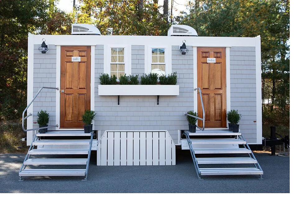 Wedding restroom trailer rental